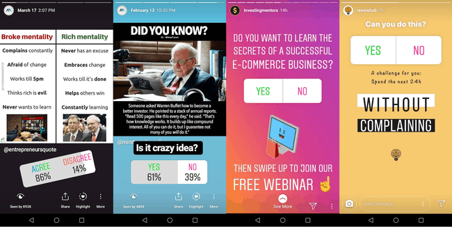 Examples of Instagram polls - Blog | WeekHack