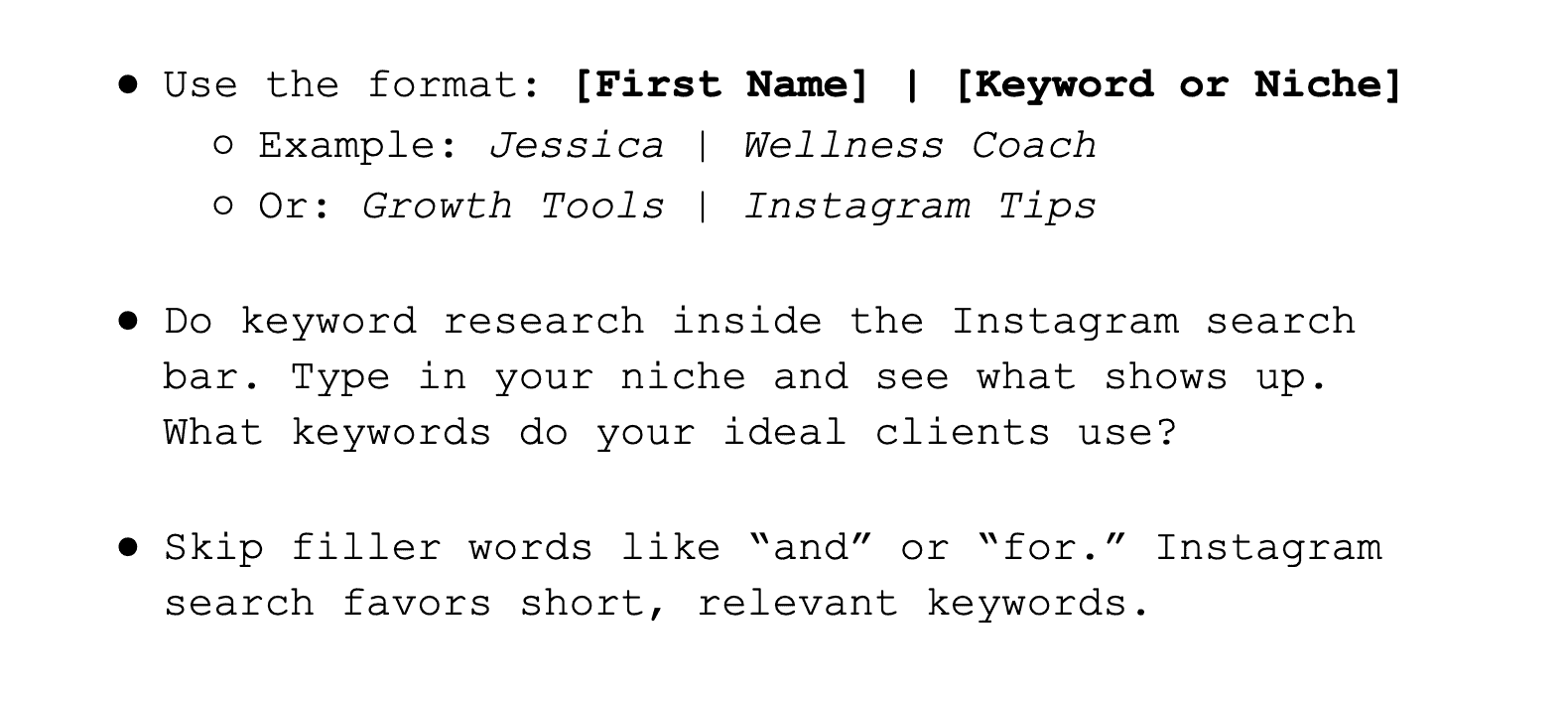 Instagram BIO Templates