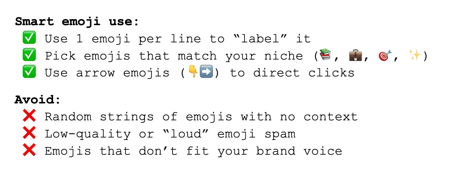 Instagram bio emojis